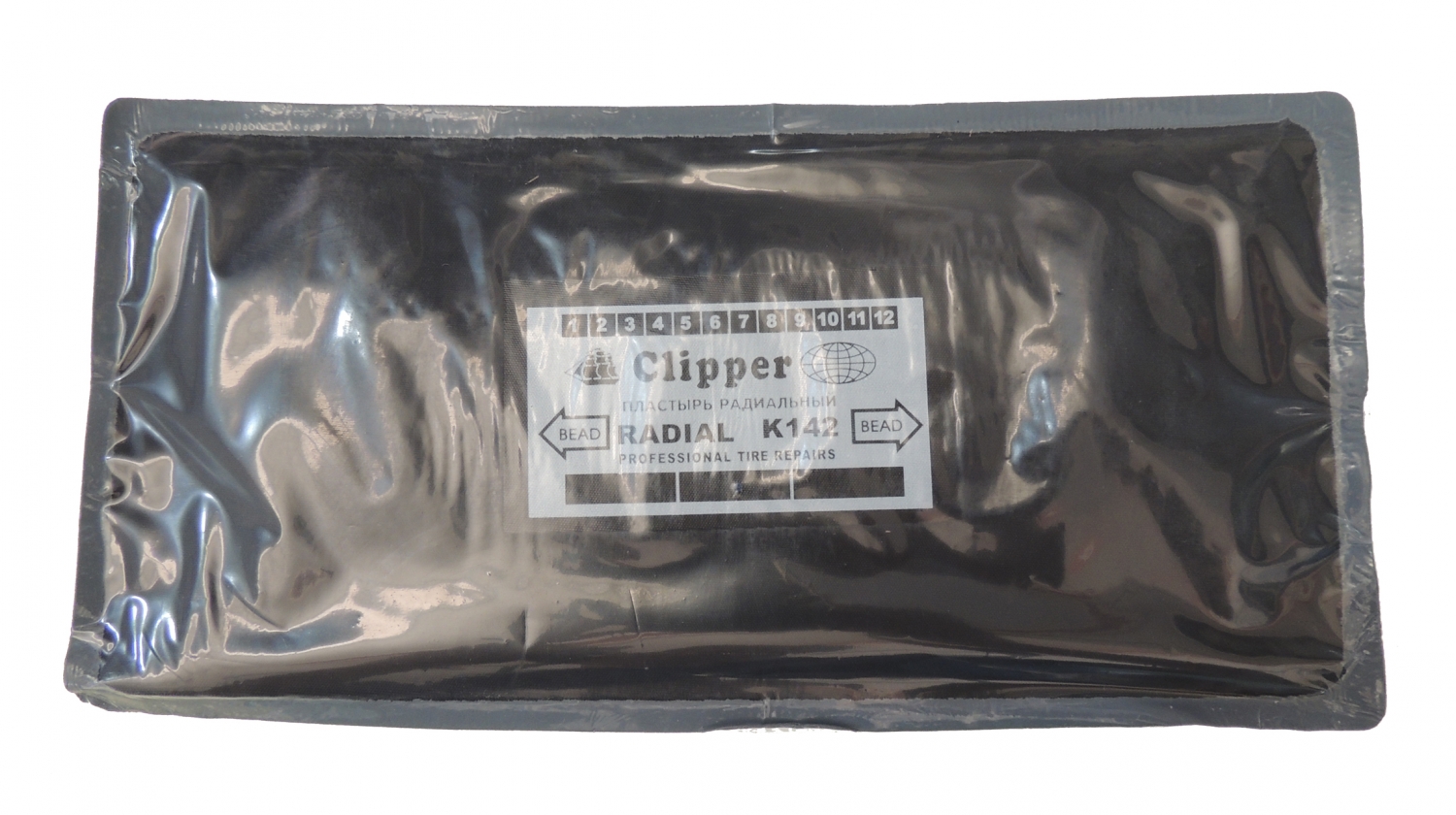 CLIPPER ЗАПЛАТА K142 кордовая для боковых порезов 125*254мм (3 слоя корда)