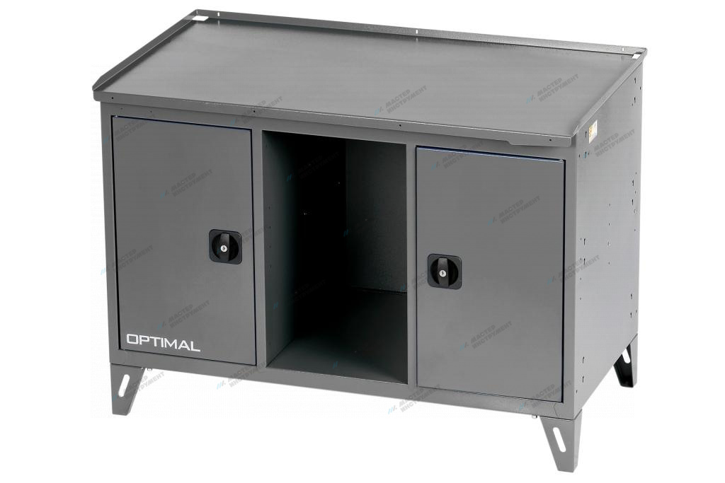 Верстак слесарный трехтумбовый, 2 серые створки OPTIMAL NW302 7012/7015