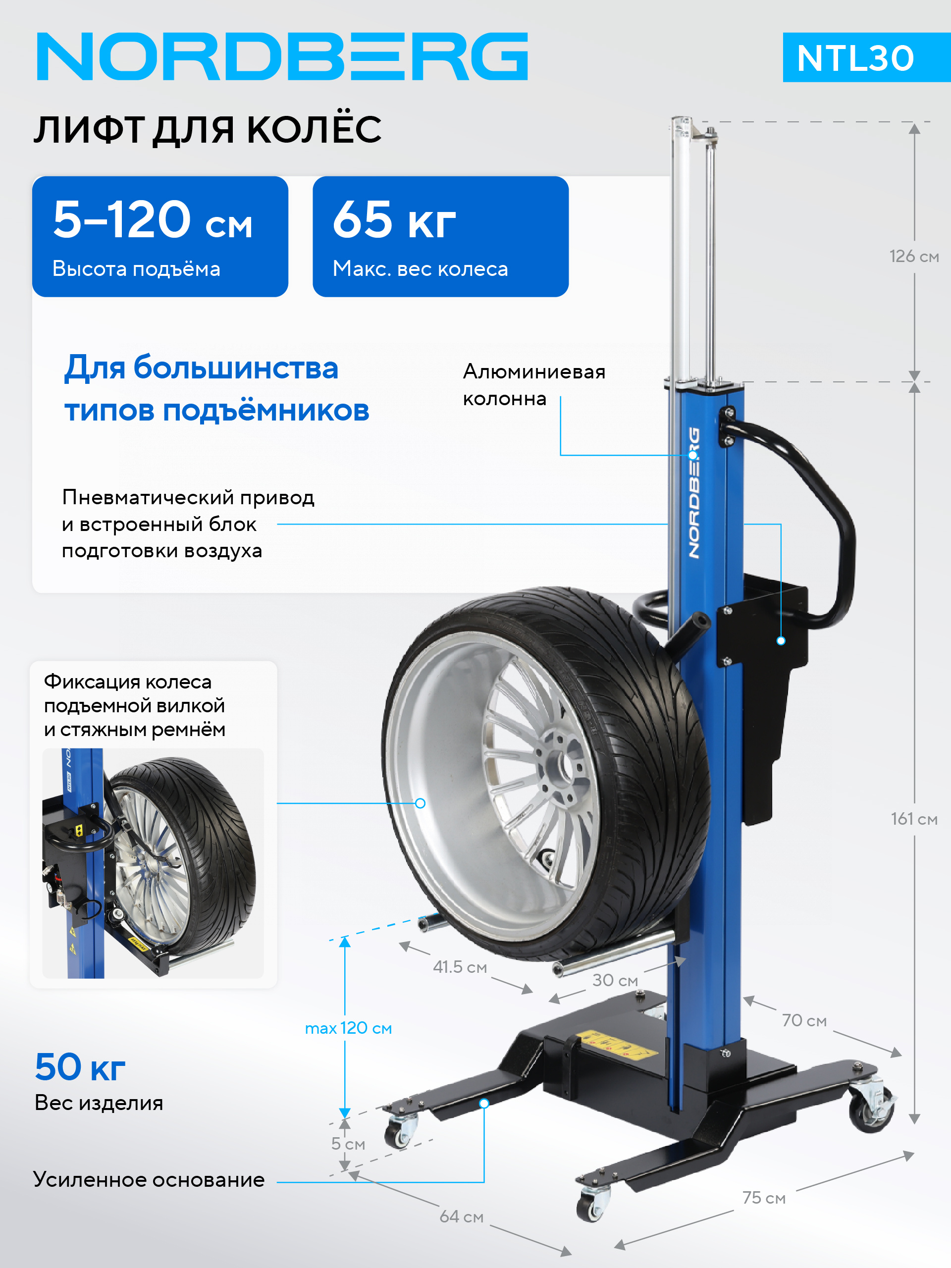 Лифт для колес NORDBERG NTL30