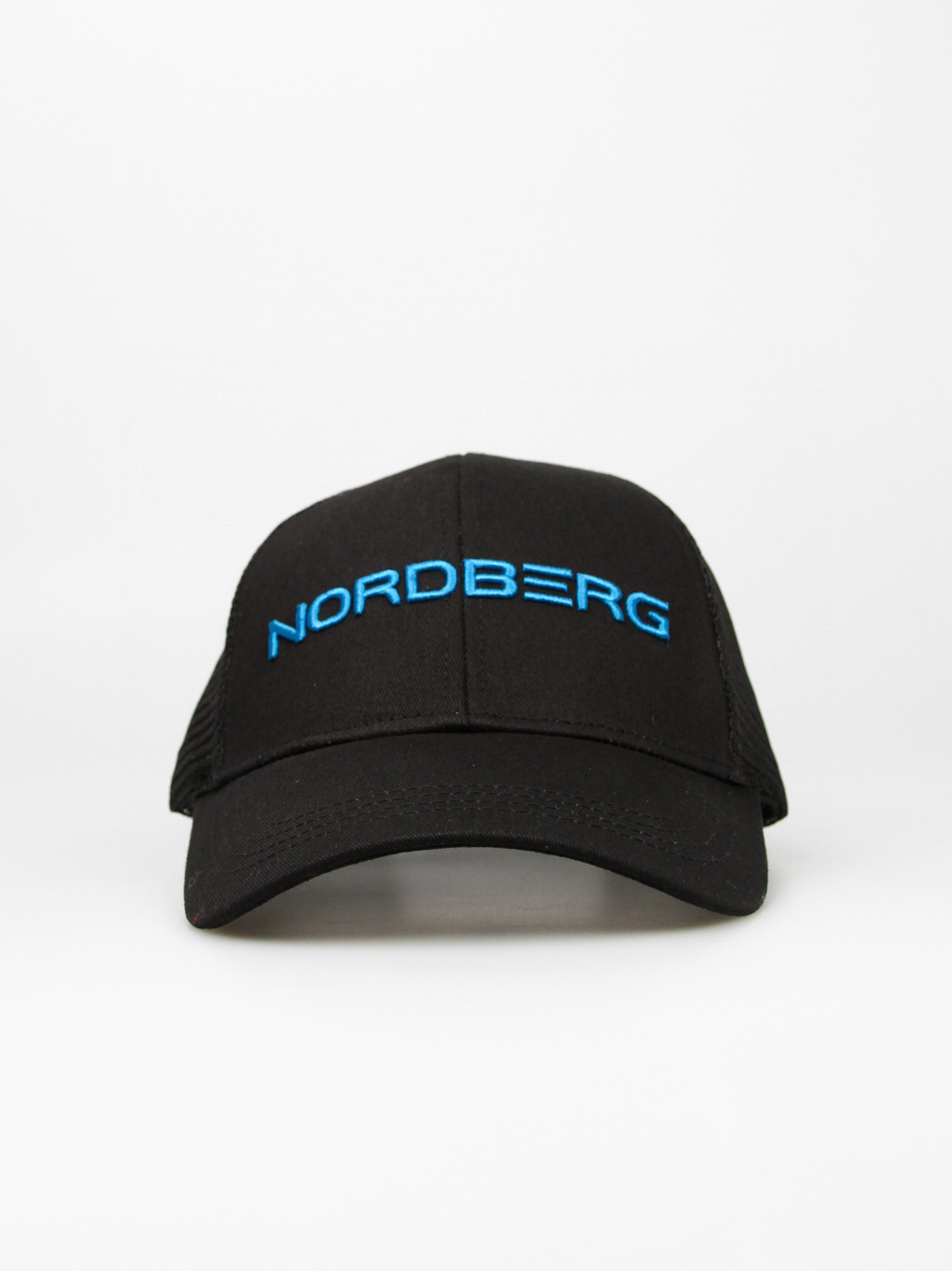 Бейсболка с логотипом NORDBERG с сеткой, черная