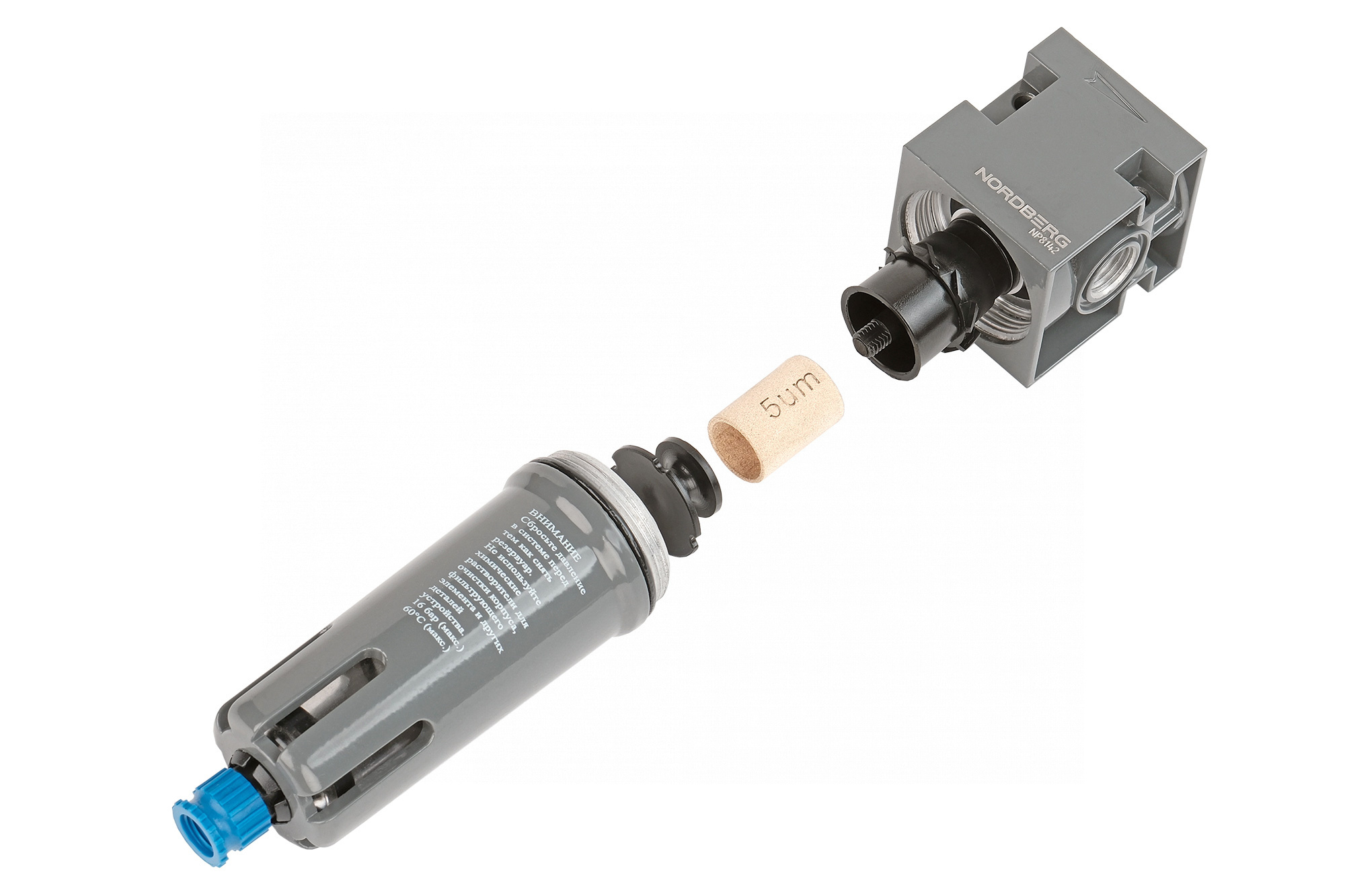 Фильтр воздушный, 1/4", 16 бар NORDBERG NP8142