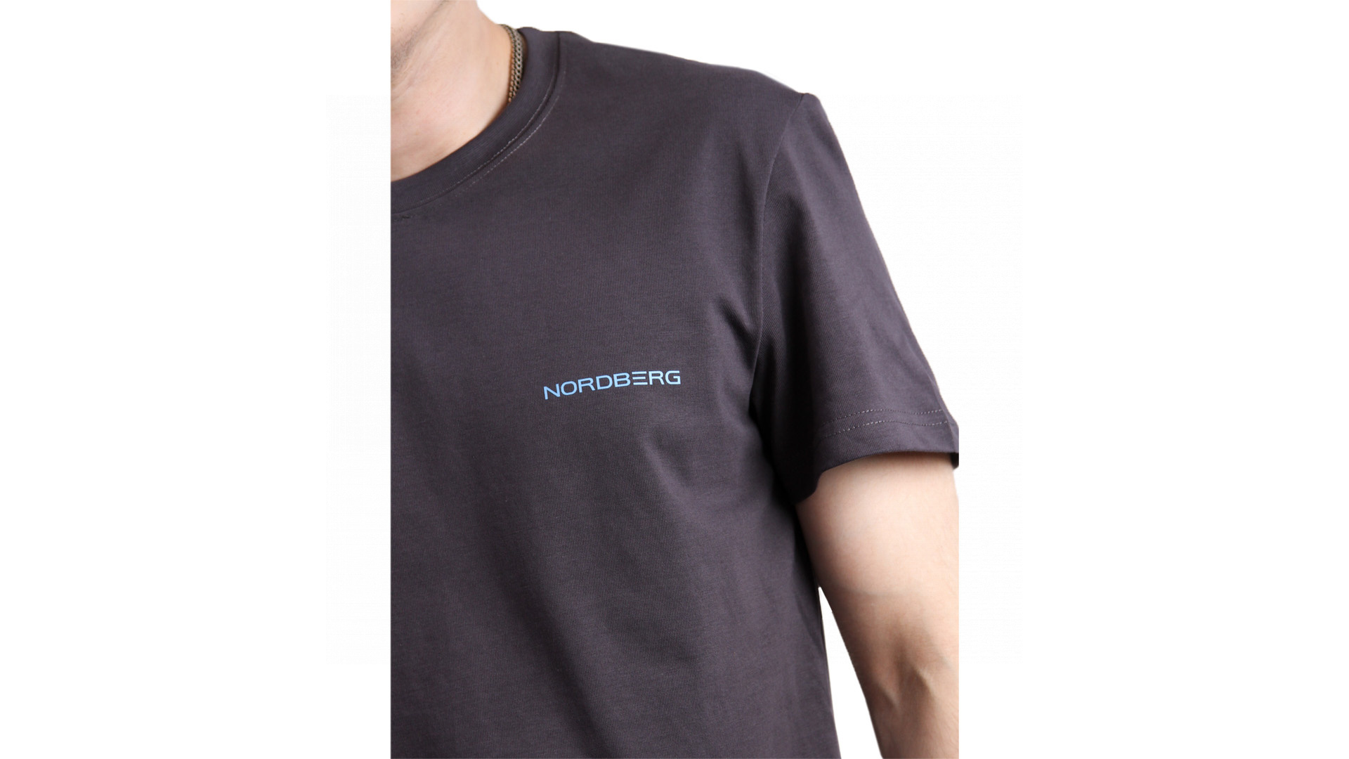 Футболка графит с лого на груди NORDBERG