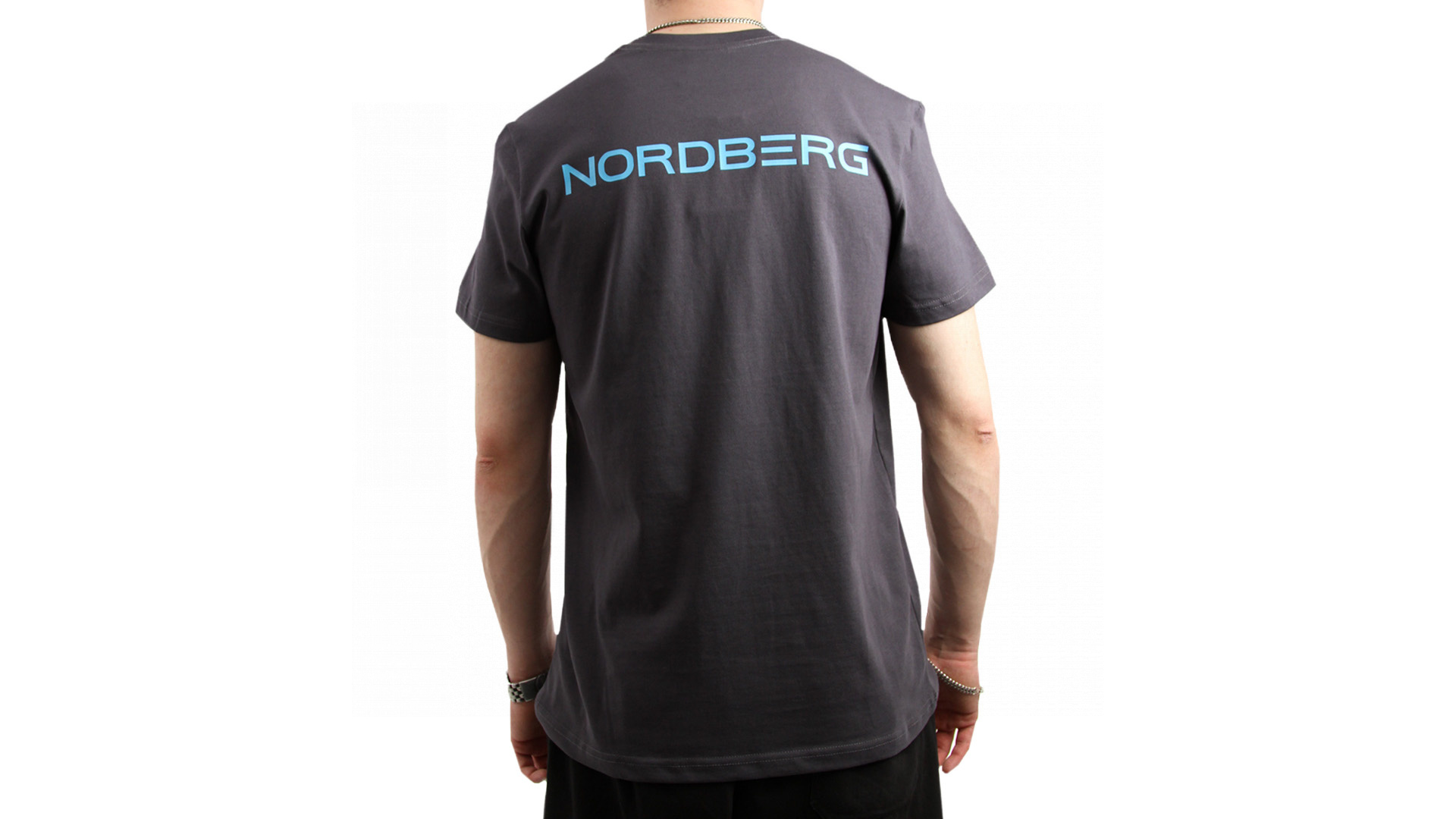 Футболка графит с лого на груди и спине NORDBERG