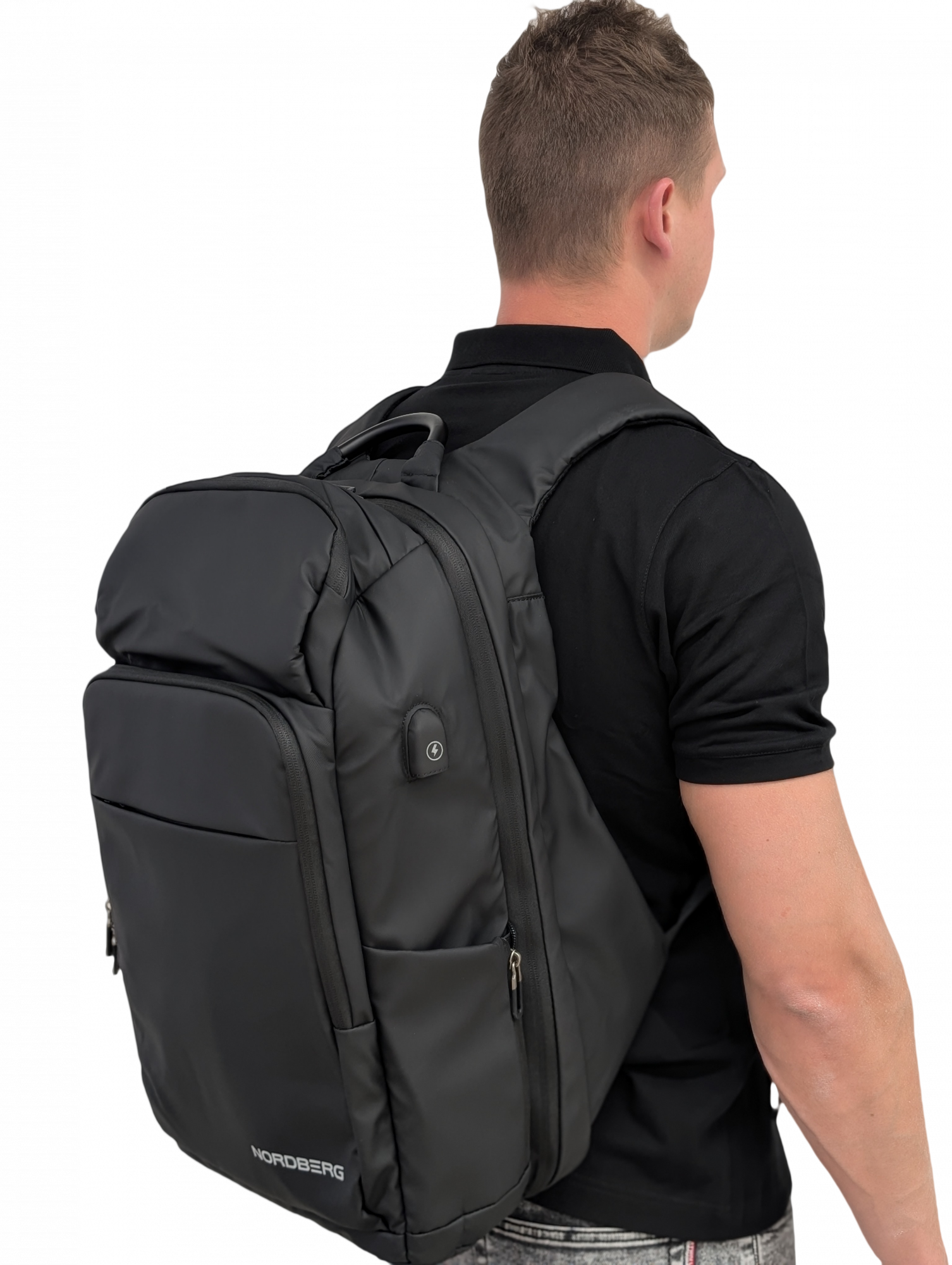 Рюкзак черный с логотипом NORDBERG BAG-7080B