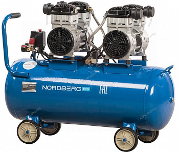 Компрессор поршневой безмасляный, объем 100 л NORDBERG ECO NCEO100/400