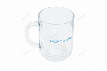 Кружка стеклянная прозрачная Nordberg