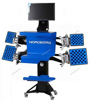 Стенд сход-развал 3D четырехкамерный настенный, синий NORDBERG C804-C (5005)