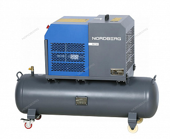 Компрессор винтовой, 4 кВт, 10 бар, 450 л/мин, ресивер 180 л, IP54 NORDBERG NCF5R